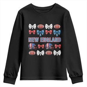 Coquette NE Football Fan Youth Sweatshirt Gift For Women TS12 Black Print Your Wear