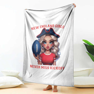 Funny East Coast Football Girl Fan Throw Blanket NE Girls Never Miss Kickoff TS12 Print Your Wear