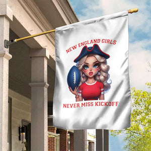 Funny East Coast Football Girl Fan Garden Flag NE Girls Never Miss Kickoff TS12 Print Your Wear