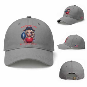 Funny East Coast Football Girl Fan Baseball Cap NE Girls Never Miss Kickoff TS12 Baseball Cap Universal Fit Sport Gray Print Your Wear