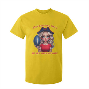 Funny East Coast Football Girl Fan T Shirt For Kid NE Girls Never Miss Kickoff TS12 Daisy Print Your Wear