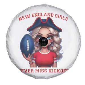 Funny East Coast Football Girl Fan Spare Tire Cover NE Girls Never Miss Kickoff TS12 Print Your Wear