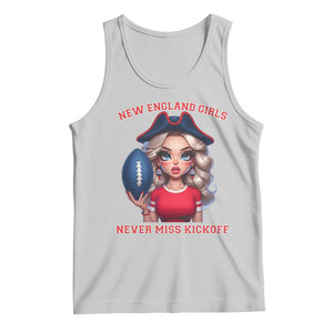 Funny East Coast Football Girl Fan Tank Top NE Girls Never Miss Kickoff TS12 Ash Print Your Wear