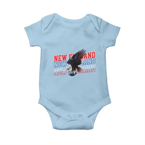 Vintage NE Football Fan Baby Onesie Game Day Lover Gift TS12 Light Blue Print Your Wear