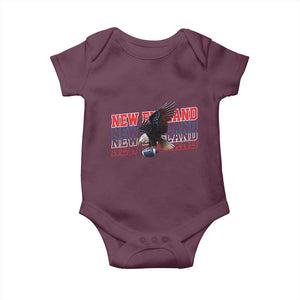 Vintage NE Football Fan Baby Onesie Game Day Lover Gift TS12 Maroon Print Your Wear