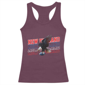 Vintage NE Football Fan Racerback Tank Top Game Day Lover Gift TS12 Maroon Print Your Wear
