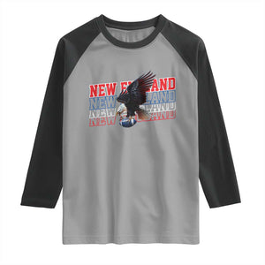 Vintage NE Football Fan Raglan Shirt Game Day Lover Gift TS12 Sport Gray Black Print Your Wear