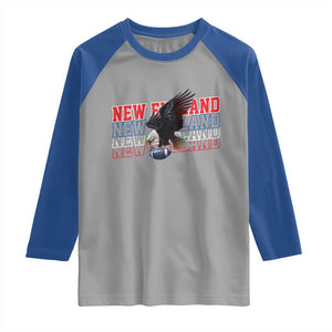 Vintage NE Football Fan Raglan Shirt Game Day Lover Gift TS12 Sport Gray Royal Print Your Wear
