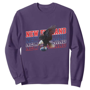 Vintage NE Football Fan Sweatshirt Game Day Lover Gift TS12 Purple Print Your Wear
