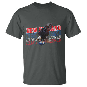 Vintage NE Football Fan T Shirt Game Day Lover Gift TS12 Dark Heather Print Your Wear
