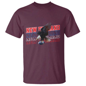 Vintage NE Football Fan T Shirt Game Day Lover Gift TS12 Maroon Print Your Wear