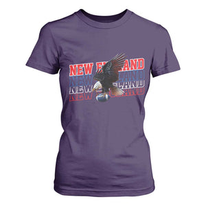 Vintage NE Football Fan T Shirt For Women Game Day Lover Gift TS12 Purple Print Your Wear