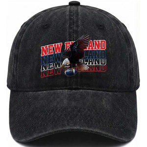Vintage NE Football Fan Washed Cotton Baseball Cap Game Day Lover Gift TS12 Print Your Wear