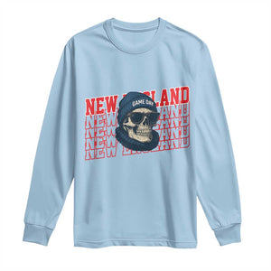 Gothic NE Football Fan Long Sleeve Shirt Game Day Lover Gift TS12 Light Blue Print Your Wear