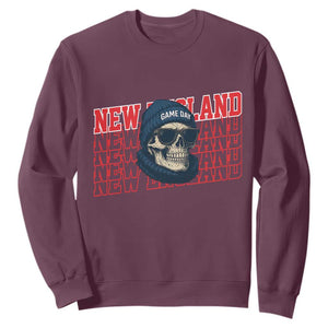 Gothic NE Football Fan Sweatshirt Game Day Lover Gift TS12 Maroon Print Your Wear