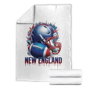 NE Football Spirit Throw Blanket Game Day Sports Fan Gift TS12 White Print Your Wear