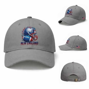 NE Football Spirit Baseball Cap Game Day Sports Fan Gift TS12 Baseball Cap Universal Fit Sport Gray Print Your Wear