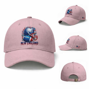 NE Football Spirit Baseball Cap Game Day Sports Fan Gift TS12 Baseball Cap Universal Fit Light Pink Print Your Wear