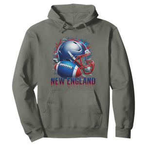 NE Football Spirit Hoodie Game Day Sports Fan Gift TS12 Military Green Print Your Wear