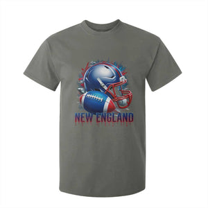 NE Football Spirit T Shirt For Kid Game Day Sports Fan Gift TS12 Military Green Print Your Wear