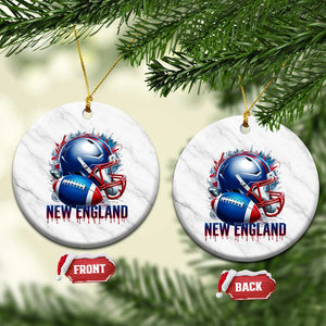 NE Football Spirit Ceramic Ornament Game Day Sports Fan Gift TS12 1pc White Marble Print Your Wear