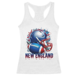 NE Football Spirit Racerback Tank Top Game Day Sports Fan Gift TS12 White Print Your Wear