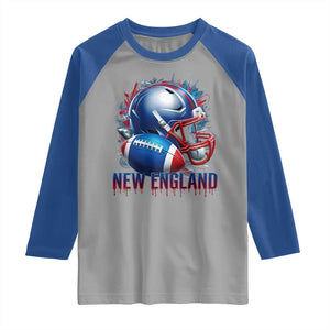 NE Football Spirit Raglan Shirt Game Day Sports Fan Gift TS12 Sport Gray Royal Print Your Wear