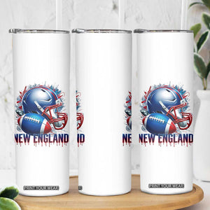 NE Football Spirit Skinny Tumbler Game Day Sports Fan Gift TS12 Print Your Wear