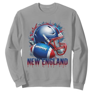 NE Football Spirit Sweatshirt Game Day Sports Fan Gift TS12 Sport Gray Print Your Wear