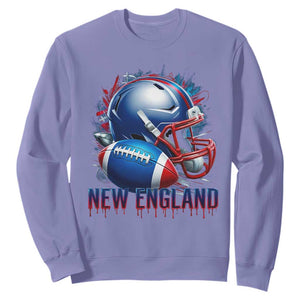 NE Football Spirit Sweatshirt Game Day Sports Fan Gift TS12 Violet Print Your Wear