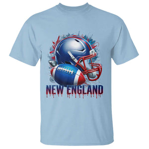 NE Football Spirit T Shirt Game Day Sports Fan Gift TS12 Light Blue Print Your Wear