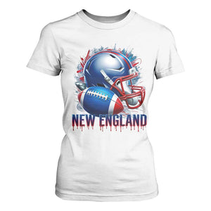 NE Football Spirit T Shirt For Women Game Day Sports Fan Gift TS12 White Print Your Wear