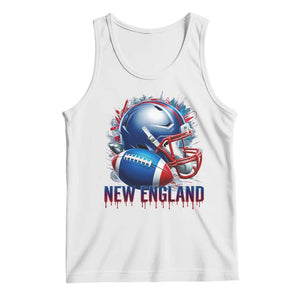 NE Football Spirit Tank Top Game Day Sports Fan Gift TS12 White Print Your Wear