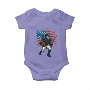 NE Football Fan Supporter Baby Onesie American Flag Pride Gift TS12 Violet Print Your Wear