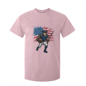 NE Football Fan Supporter T Shirt For Kid American Flag Pride Gift TS12 Light Pink Print Your Wear