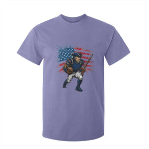 NE Football Fan Supporter T Shirt For Kid American Flag Pride Gift TS12 Violet Print Your Wear