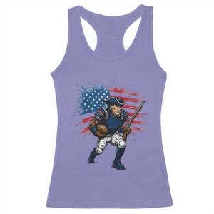 NE Football Fan Supporter Racerback Tank Top American Flag Pride Gift TS12 Violet Print Your Wear