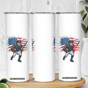 NE Football Fan Supporter Skinny Tumbler American Flag Pride Gift TS12 Print Your Wear