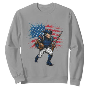 NE Football Fan Supporter Sweatshirt American Flag Pride Gift TS12 Sport Gray Print Your Wear