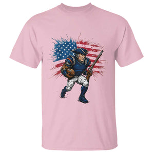 NE Football Fan Supporter T Shirt American Flag Pride Gift TS12 Light Pink Print Your Wear