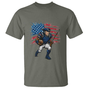 NE Football Fan Supporter T Shirt American Flag Pride Gift TS12 Military Green Print Your Wear
