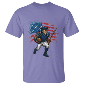 NE Football Fan Supporter T Shirt American Flag Pride Gift TS12 Violet Print Your Wear