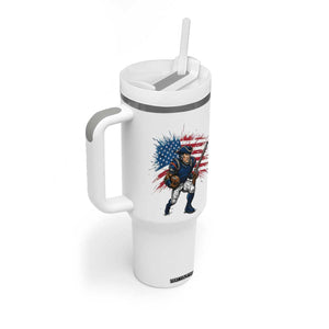 NE Football Fan Supporter Tumbler With Handle American Flag Pride Gift TS12 Print Your Wear