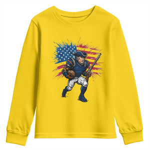 NE Football Fan Supporter Youth Sweatshirt American Flag Pride Gift TS12 Daisy Print Your Wear