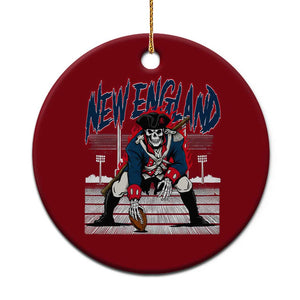 Gothic Skeleton Ceramic Ornament NE Football Lover Gift TS12 1pc Red Print Your Wear