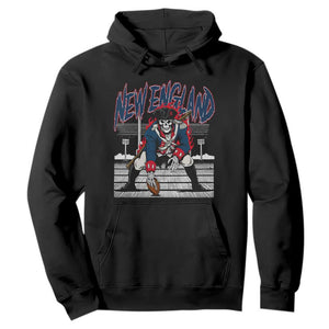 Gothic Skeleton Hoodie NE Football Lover Gift TS12 Black Print Your Wear