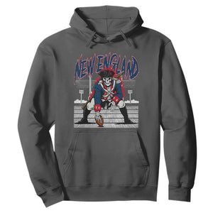 Gothic Skeleton Hoodie NE Football Lover Gift TS12 Dark Heather Print Your Wear