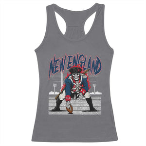 Gothic Skeleton Racerback Tank Top NE Football Lover Gift TS12 Charcoal Print Your Wear