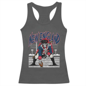 Gothic Skeleton Racerback Tank Top NE Football Lover Gift TS12 Dark Heather Print Your Wear