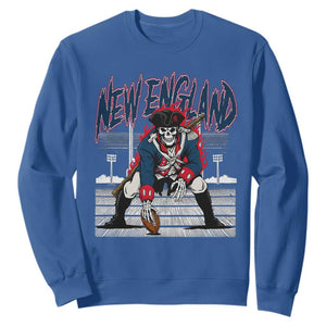 Gothic Skeleton Sweatshirt NE Football Lover Gift TS12 Royal Blue Print Your Wear